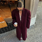 Vintage Long Coat with Double Button Closure