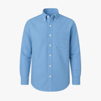 Men's Classic Long-Sleeve Cotton Shirt with Regular Collar
