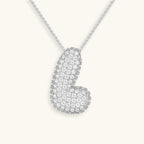 Pavé Bubble Initial Necklace with Sparkling Letter