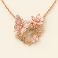 Zirconia Butterfly Pendant Necklace with Bright Sparkle