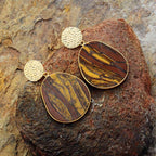 Lapis Lazuli Drop Earrings with Natural Variation