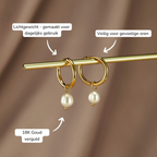 Freshwater Pearl Drop Earrings with a Silver-Tone Clasp