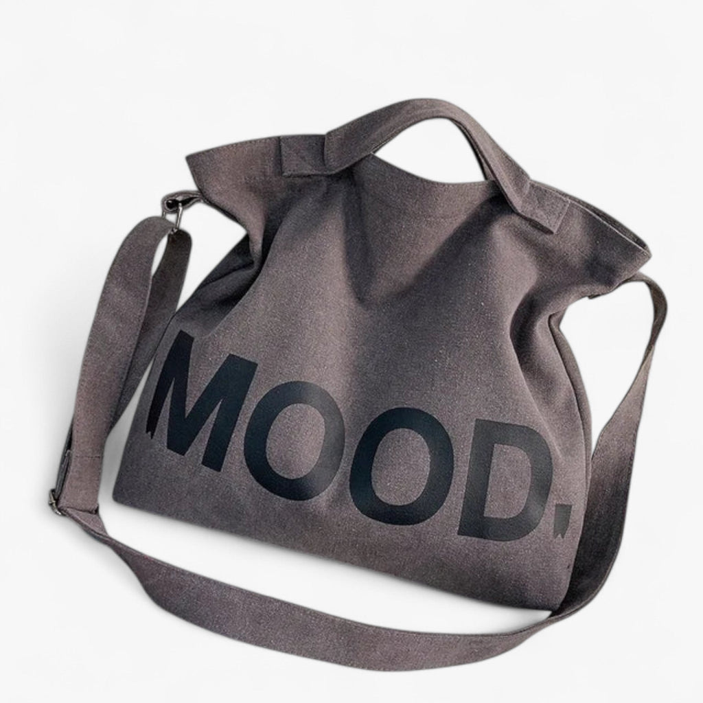 Bolso de lona estampada con asas de hombro ajustables