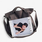 Bolso de lona estampada con asas de hombro ajustables