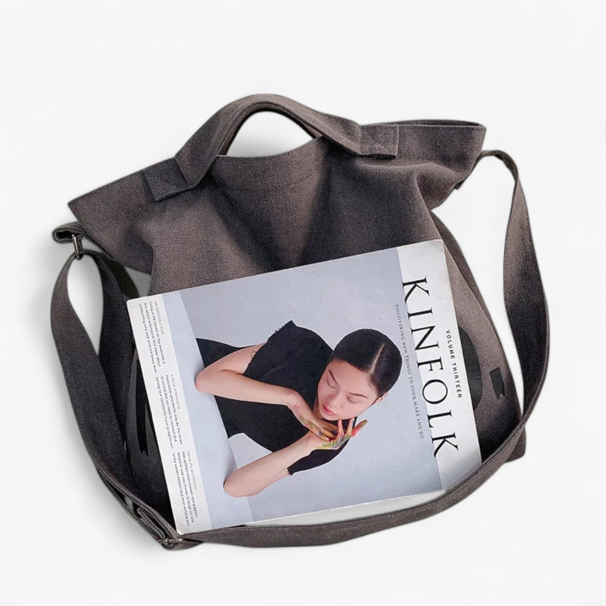 Printed Canvas Tote Bag with Adjustable Shoulder Straps