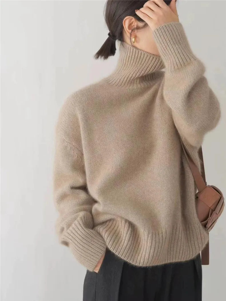 Jersey con cuello y tacto suave y cálido
