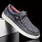 Lightweight Canvas Loafers with Elastic Lacing