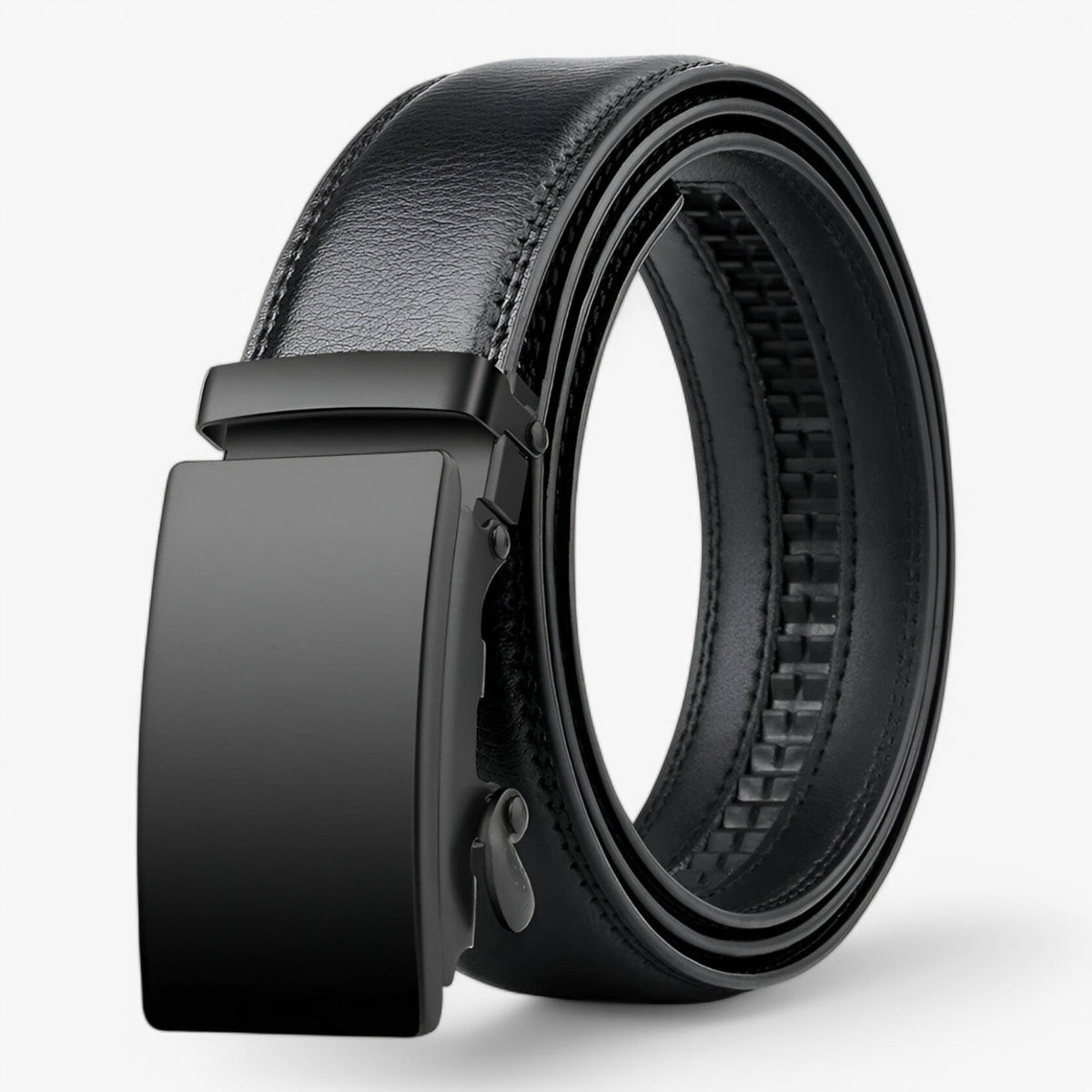 Automatic Buckle Faux Leather Belt for Work or Casual Wear
