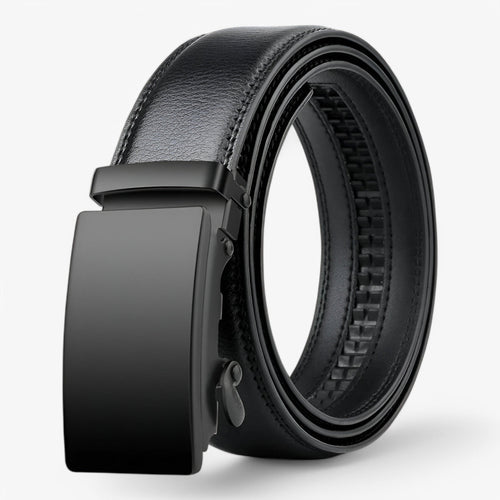 Automatic Buckle Faux Leather Belt for Work or Casual Wear