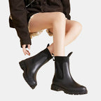 Water-Resistant Ankle Boots with Grip Sole and Soft Tones