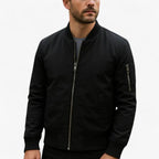 Chaqueta minimalista con cremallera para el entretiempo, para hombre