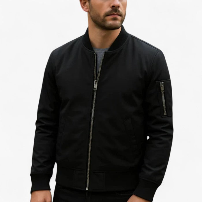 Men's Minimalist Zip Jacket for Transitional Weather