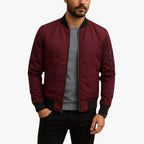 Chaqueta minimalista con cremallera para el entretiempo, para hombre