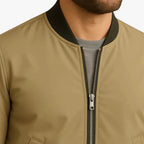 Chaqueta minimalista con cremallera para el entretiempo, para hombre