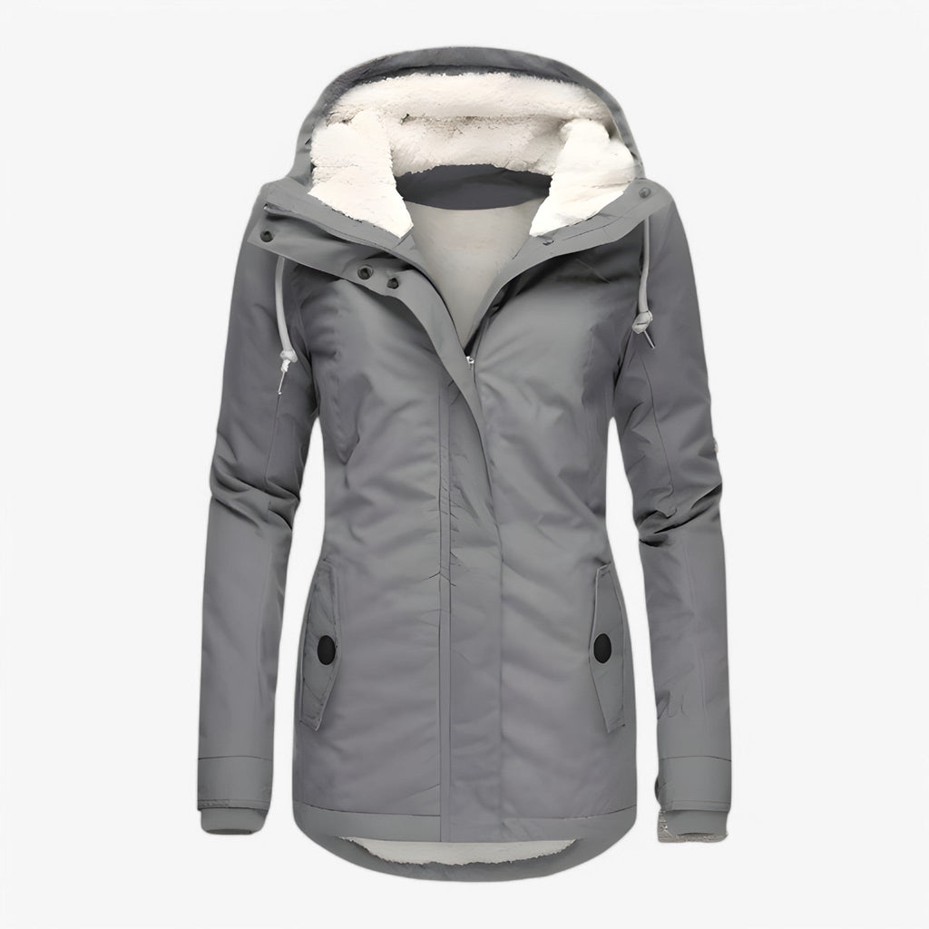 Water-Resistant Windproof Winter Jacket with Adjustable Hood