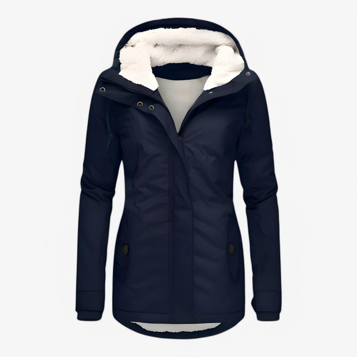 Water-Resistant Windproof Winter Jacket with Adjustable Hood