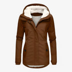 Water-Resistant Windproof Winter Jacket with Adjustable Hood