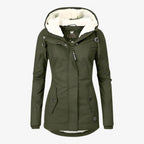 Water-Resistant Windproof Winter Jacket with Adjustable Hood
