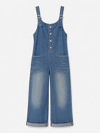 Denim-Look Overalls with Adjustable Straps