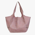 Large Structured PU Leather Tote Bag with Flat Base