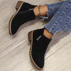 Side Zip Ankle Boots with Feminine Line
