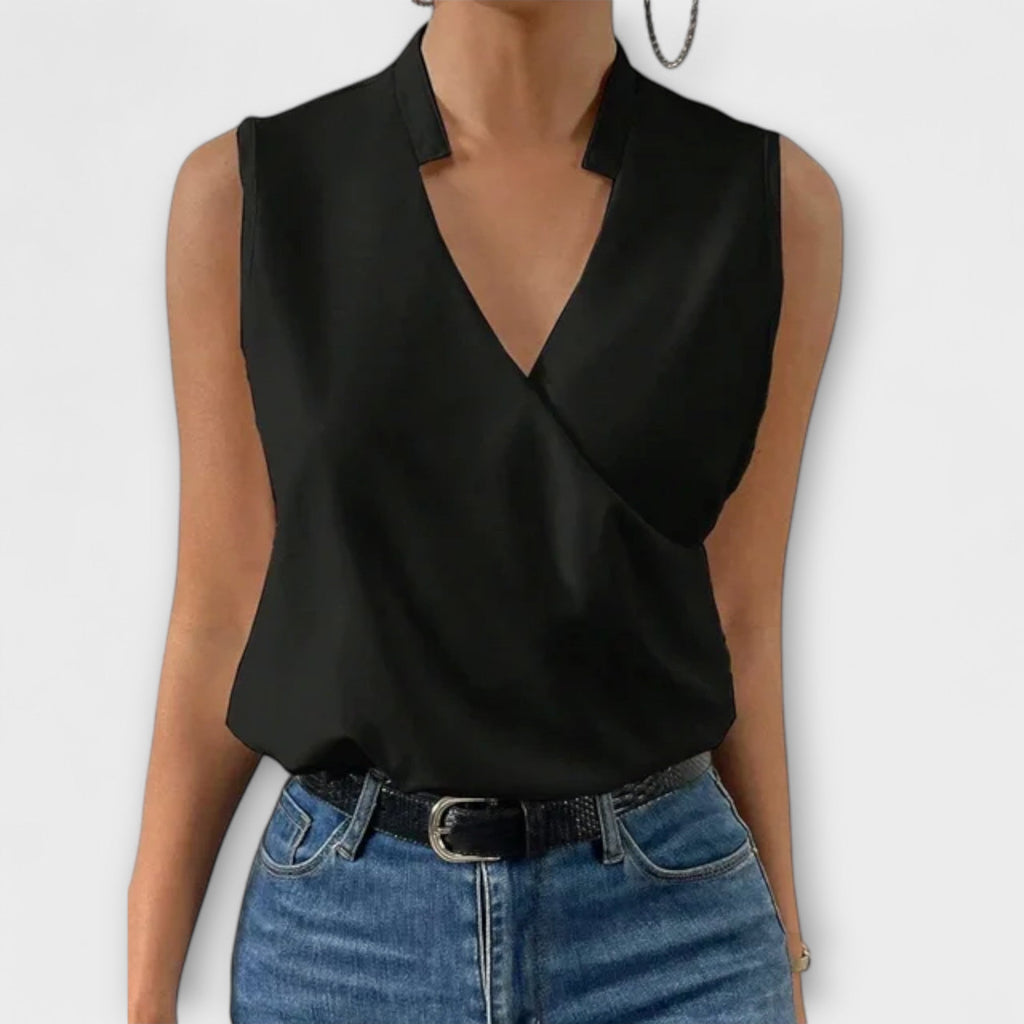 Soft V-Neck Top with Light Summer Feel
