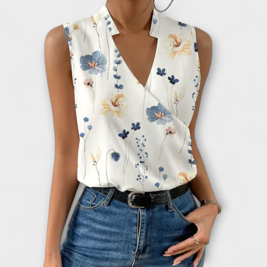 Soft V-Neck Top with Light Summer Feel