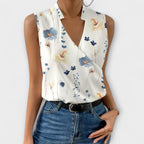 Soft V-Neck Top with Light Summer Feel