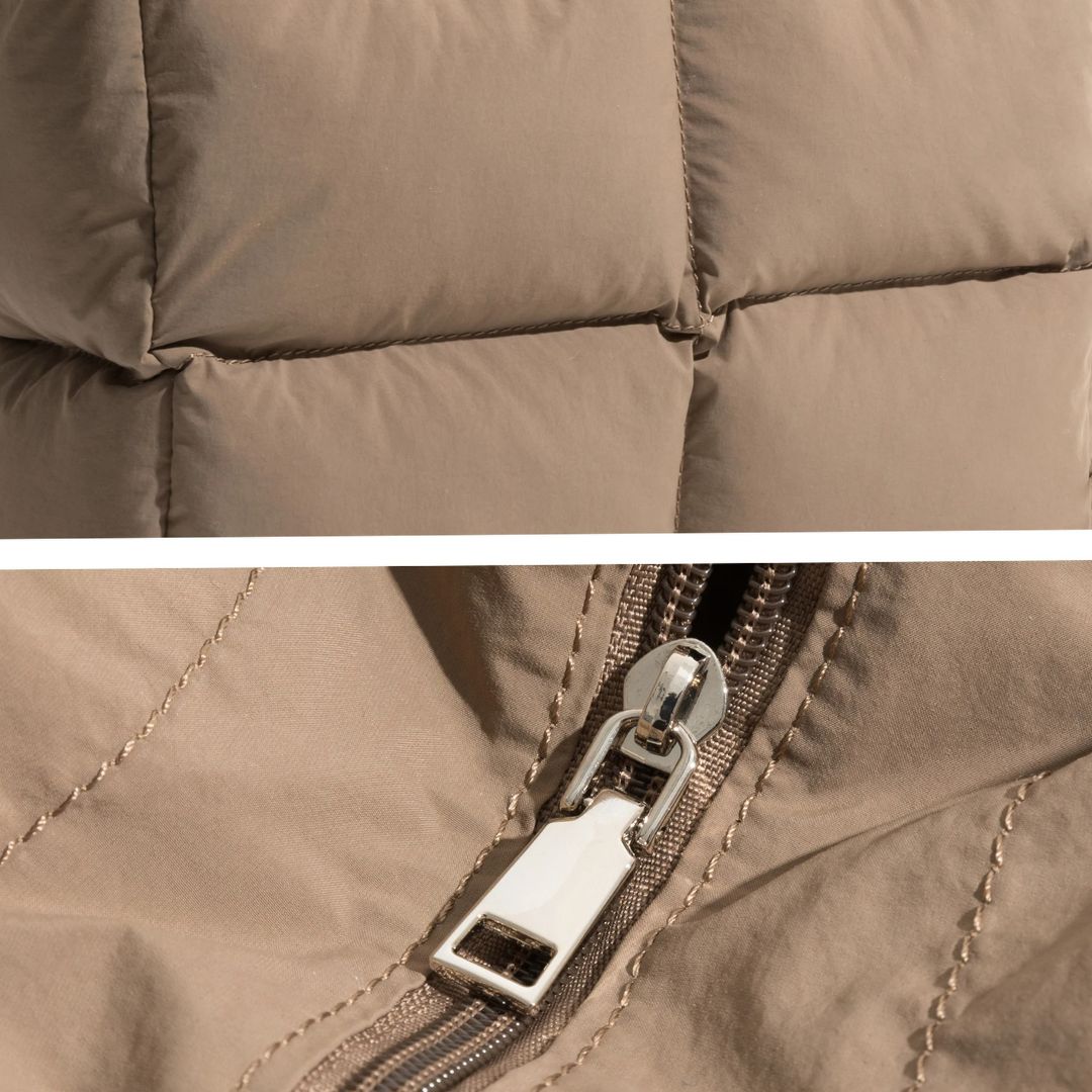 Rymlig puffer-axelväska med modern stil