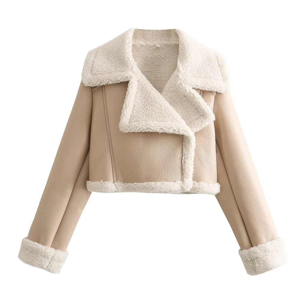 Reversible Fleece Jacket with Plush Texture