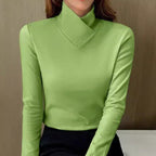 Turtleneck Jumper with Tailored Ruched Fit