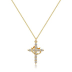 Cross and Crown Pendant Necklace in a Choice of Finishes
