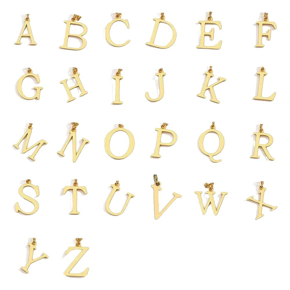 Layered Initial Necklace with Personalised Letter in Gold Colour
