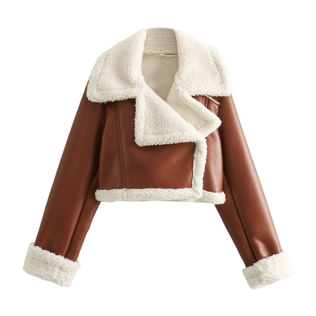 Reversible Fleece Jacket with Plush Texture