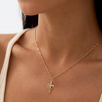 Cross and Crown Pendant Necklace in a Choice of Finishes