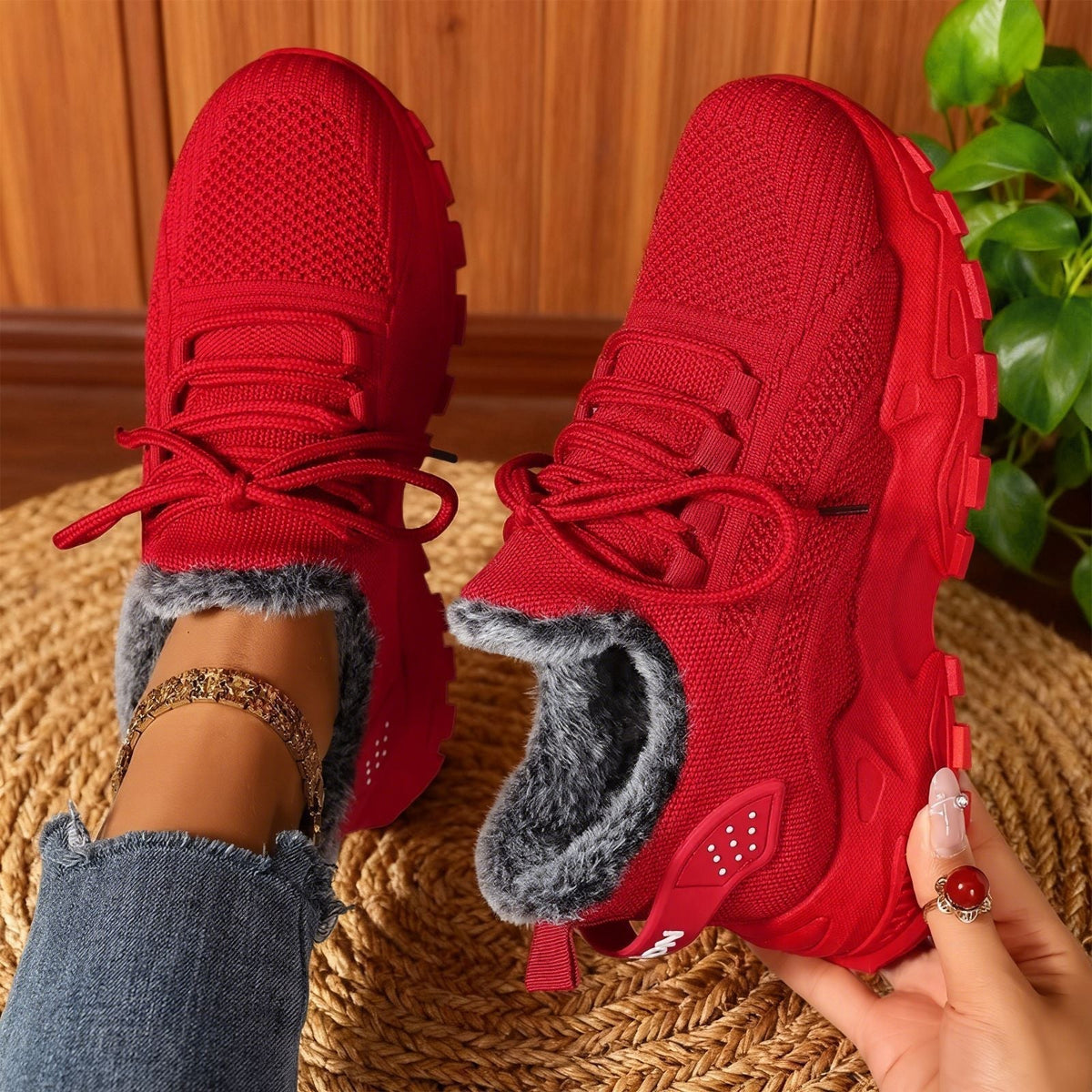 Moderna sneakers med dämpad innersula