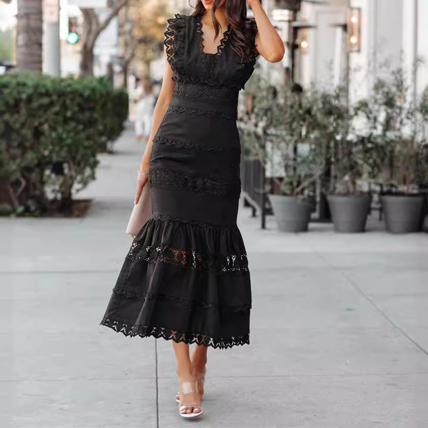 Vestido largo de algodón con silueta fluida de verano