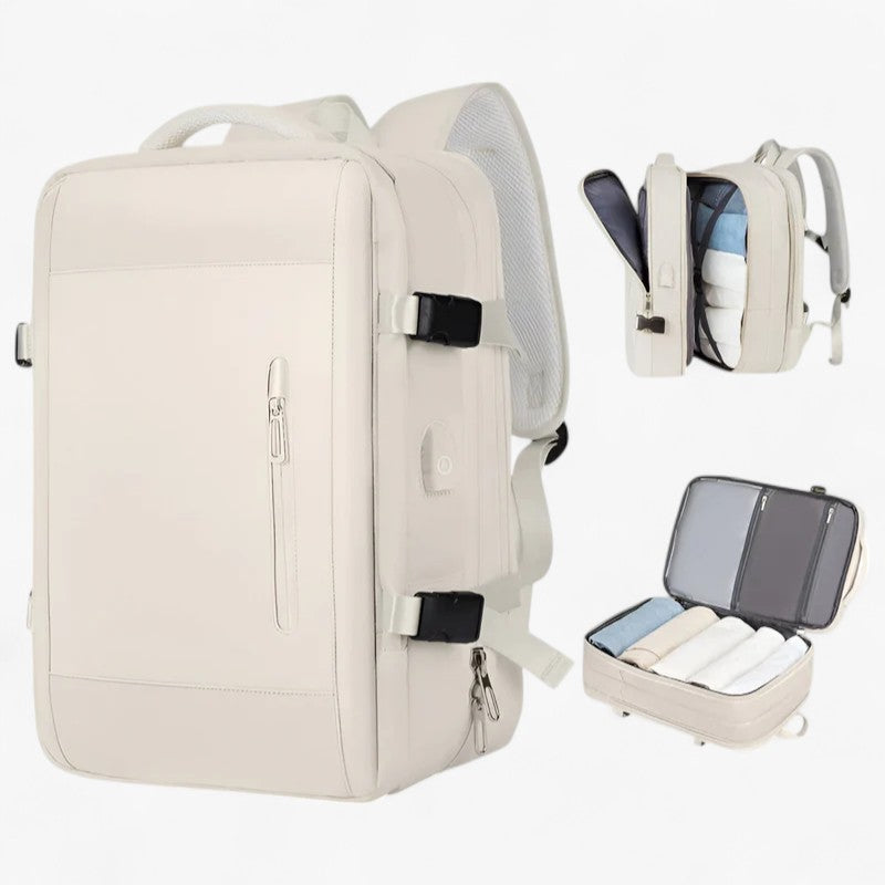 Expandable Travel Backpack with an Anti-Theft Pocket