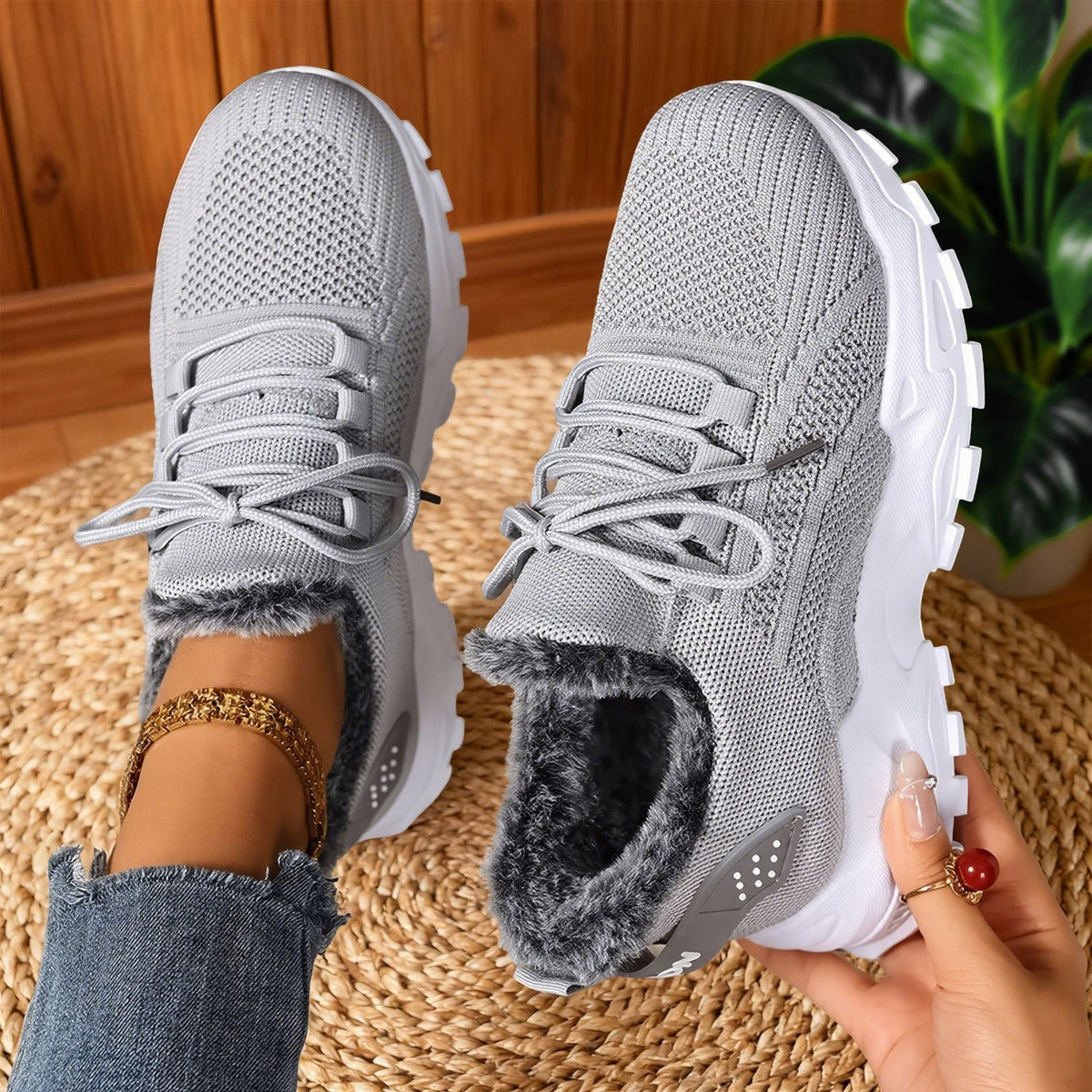 Moderna sneakers med dämpad innersula