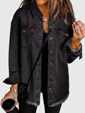 Classic Denim Jacket with Pockets and Relaxed Fit