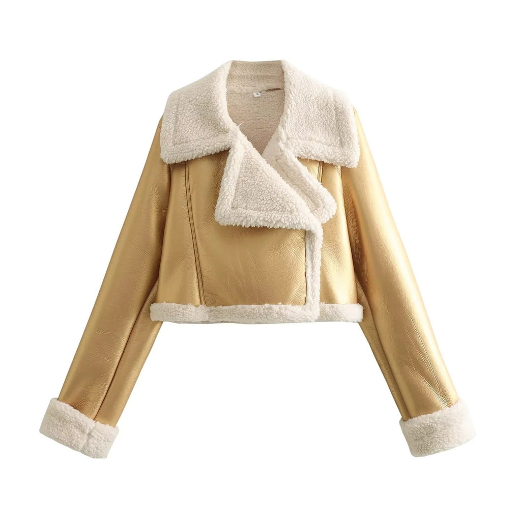 Reversible Fleece Jacket with Plush Texture