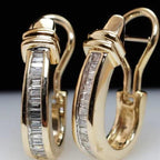 Vintage Horseshoe Buckle Earrings with Zirconia and Western Charm