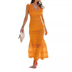 Vestido largo de algodón con silueta fluida de verano