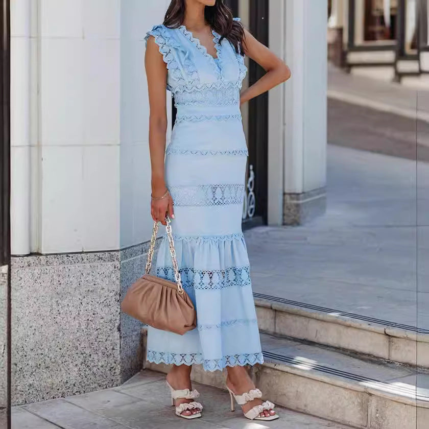 Vestido largo de algodón con silueta fluida de verano