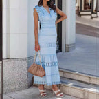 Vestido largo de algodón con silueta fluida de verano