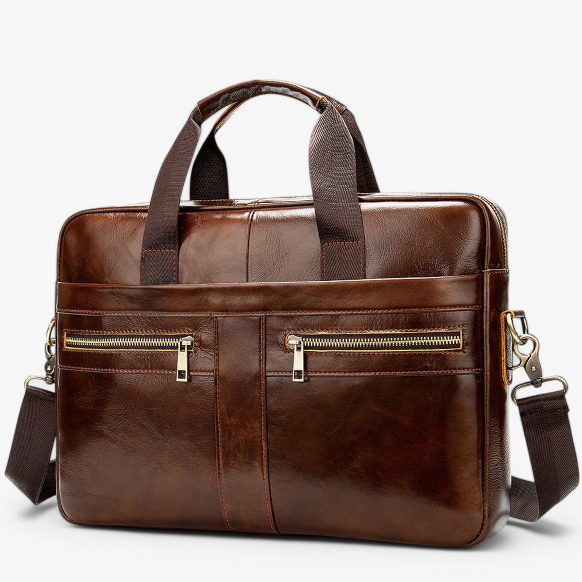 Bolso de piel sintética con compartimentos para portátil y documentos