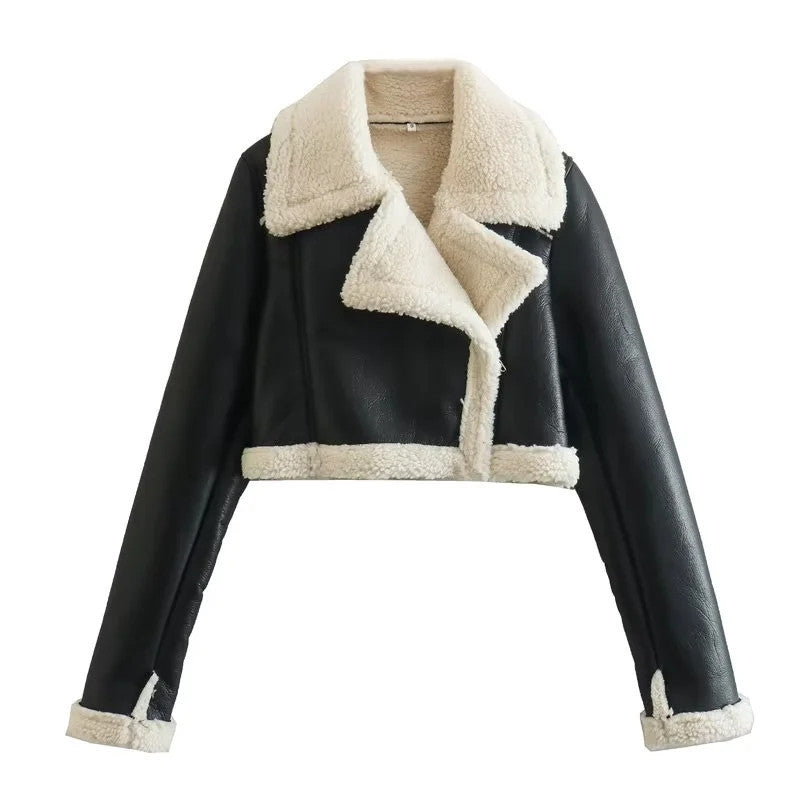 Reversible Fleece Jacket with Plush Texture