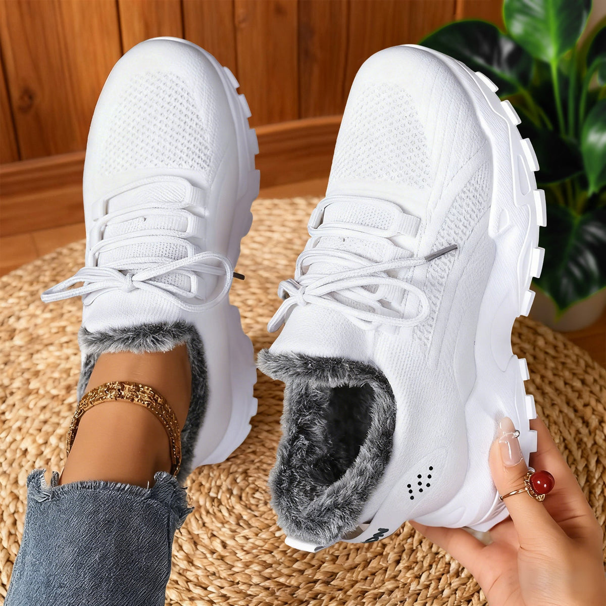 Moderna sneakers med dämpad innersula