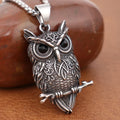 Vintage-Style Celtic Knotwork Owl Pendant Necklace