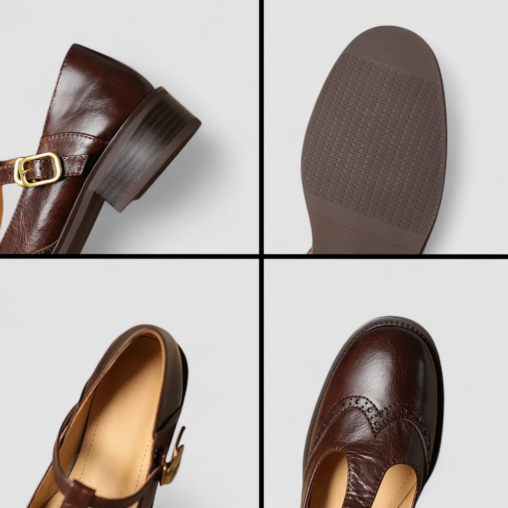 Mary Jane Flats with Cushioned Insole